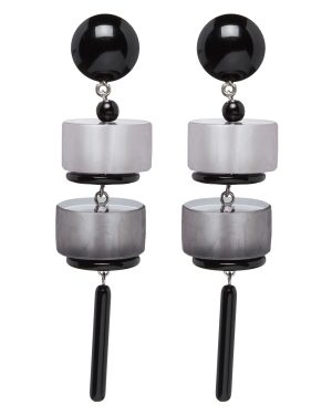 EARRINGS CYLINDER SHAPE BEVELL