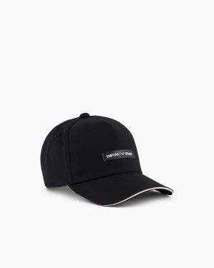Canvas baseball cap with Emporio Armani patch