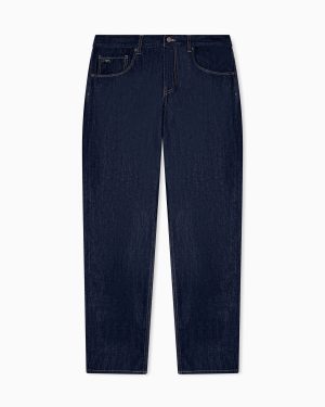 J73 loose fit jeans in light rinse wash denim