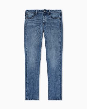 J75 slim-fit, stretch denim jeans with micro spots