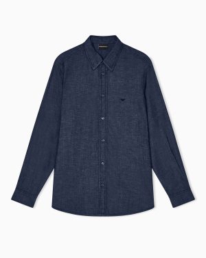 Lyocell-blend chambray shirt