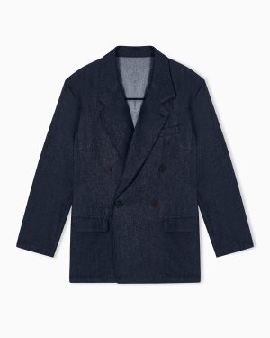 Denim Capsule Collection Lyocell-blend double-breasted jacket