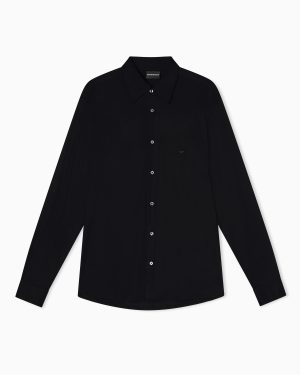 Slim-fit shirt in a Lyocell-blend jersey