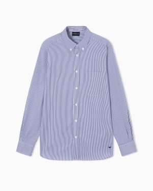 Travel Essential striped button-down shirt