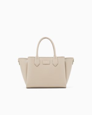 Medium shopper bag with palmellato finish