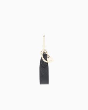 Deer-print leather keyring