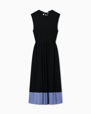 ASV pleat-knit dress