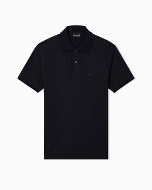 Slim-fit piqué polo shirt
