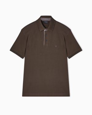 Regular fit piqué polo shirt
