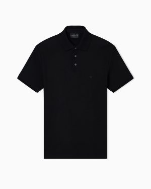 Regular fit piqué polo shirt