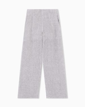 Wide-leg linen gauze trousers