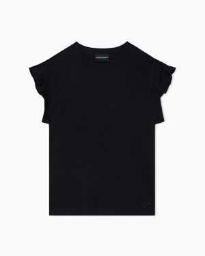 ASV jersey T-shirt with ruffles on the sleeves
