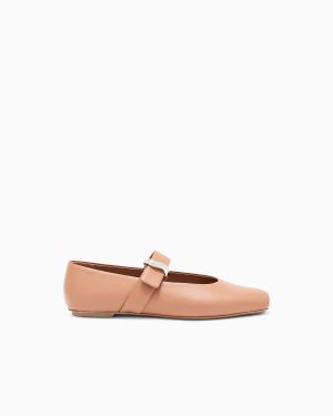 Nappa-leather ballerinas