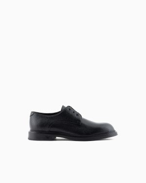 Pebbled leather Derby shoes